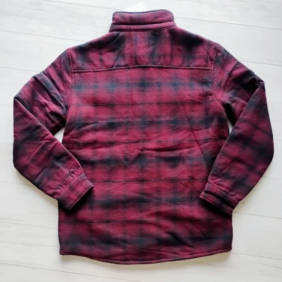 QUIKSILVER NEW Gideon Cold Days Sherpa Lined Flannel Shirt Jacket - Picture 8 of 12